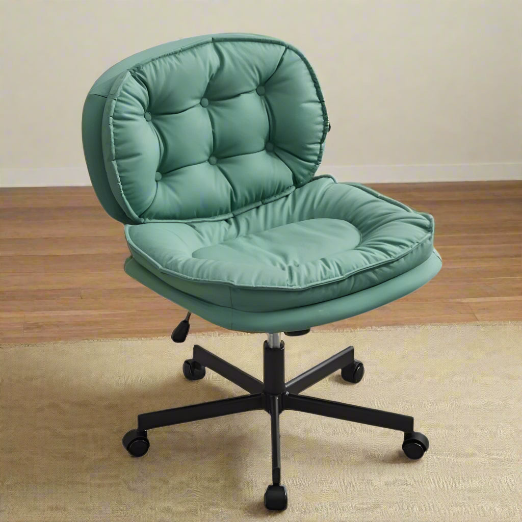 A Green armless vintage office chair sold by WorkZen Interiors